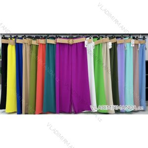 Kalhoty dlouhé letní s páskem dámské (S/M/L ONE SIZE) ITALSKÁ MÓDA IMWDT24054