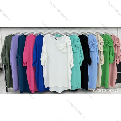 Tunika prodloužená dlouhý rukáv dámská (S/M/L ONE SIZE) ITALSKÁ MÓDA IMWDT24066
