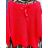 Svetr tenký dlouhý rukáv dámský (S/M ONE SIZE) ITALSKÁ MÓDA IMM21289 red S/M