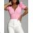 T-Shirt Kurzarm Frauen (S / M ONE SIZE) ITALIENISCHE MODE IMWA21017