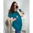Tunika s přívěskem krátký rukáv dámská nadrozměr (2XL/3XL/4XL ONE SIZE) ITALSKÁ MÓDA IMC24011/DR 3XL/4XL bílá
