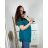Tunika s přívěskem krátký rukáv dámská nadrozměr (2XL/3XL/4XL ONE SIZE) ITALSKÁ MÓDA IMC24011/DR 3XL/4XL bílá