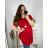 Tunika s přívěskem krátký rukáv dámská nadrozměr (2XL/3XL/4XL ONE SIZE) ITALSKÁ MÓDA IMC24011/DR 3XL/4XL bílá