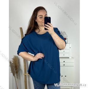 Tunika dlouhý rukáv dámská nadrozměr (3XL/4XL ONE SIZE) ITALSKÁ MÓDA IMWQ24003