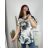 Tunika krátký rukáv dámské nadrozměrné (¨2XL/3XL/4XL ONE SIZE) TURECKÁ MODA TM923TUNIKABA