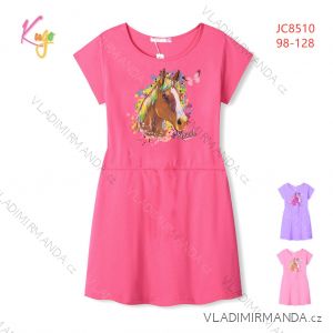 Šaty krátký rukáv dětské dívčí (98-128) KUGO JC8510