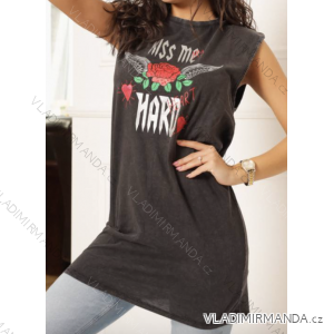 Šaty tričko prodloužené bez rukávu dámské (S-L) GLO-STORY GLO24WBX-3590