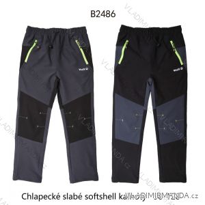 Kalhoty softshellové děstké dorost chlapecké (116-146) WOLF B2194