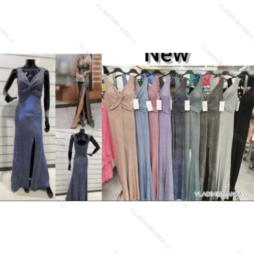 Women's Strappy Long Party Dress (S/M ONE SIZE) ITALIAN FASHION IMPLS231276-YMS