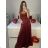 Šaty společenské dlouhé na ramínka carmen dámské (S/M ONE SIZE) ITALSKÁ MÓDA IMPBB23B23687/DUR Černá S/M