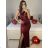 Women's Strapless Long Party Dress (S/M ONE SIZE) ITALIAN FASHION IMPSH2360055 dark green S / M
