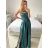 Women's Strapless Long Party Dress (S/M ONE SIZE) ITALIAN FASHION IMPSH2360055 dark blue S / M