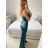 Women's Strapless Long Party Dress (S/M ONE SIZE) ITALIAN FASHION IMPSH2360055 dark green S / M