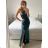 Women's Strapless Long Party Dress (S/M ONE SIZE) ITALIAN FASHION IMPSH2360055 dark green S / M