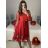 Šaty společenské  dlouhý rukáv dámské (S/M ONE SIZE) ITALSKá MODA IM323LUSY/DU S/M bílá