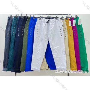 Kalhoty strečové dámské nadrozměr (2XL/3XL ONE SIZE) ITALSKá MóDA IM424101