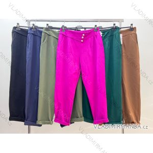 Kalhoty strečové dámské nadrozměr (2XL/3XL ONE SIZE) ITALSKá MóDA IM424049