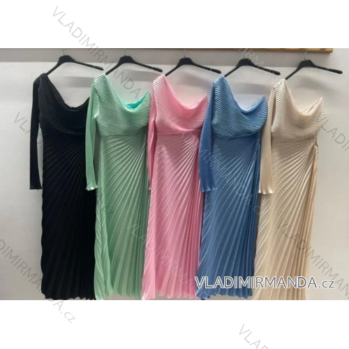 Langes, elegantes Langarmkleid für Damen (Einheitsgröße S/M) ITALIAN FASHION IMPDY23JR33136