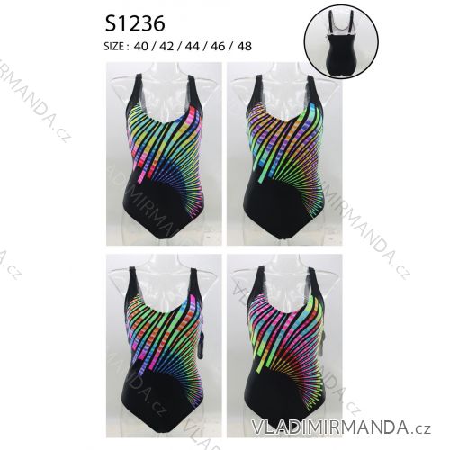 Plavky jednodílné dámské nadrozměrné (40-48) MODERA S1236