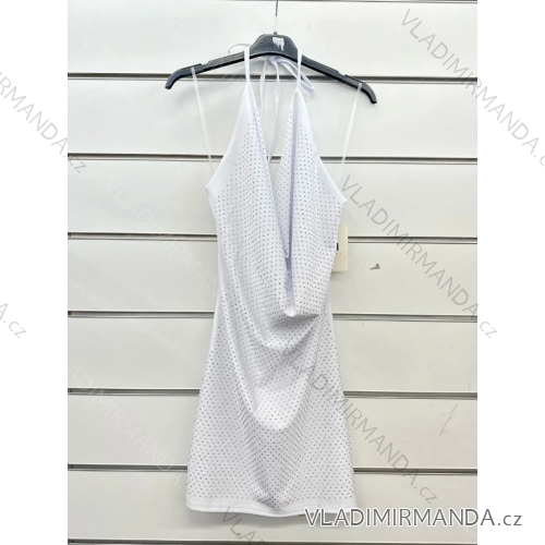 Women's Strapless Short Party Dress (S/M ONE SIZE) ITALIAN FASHION IMPSH23C662 white S / M
