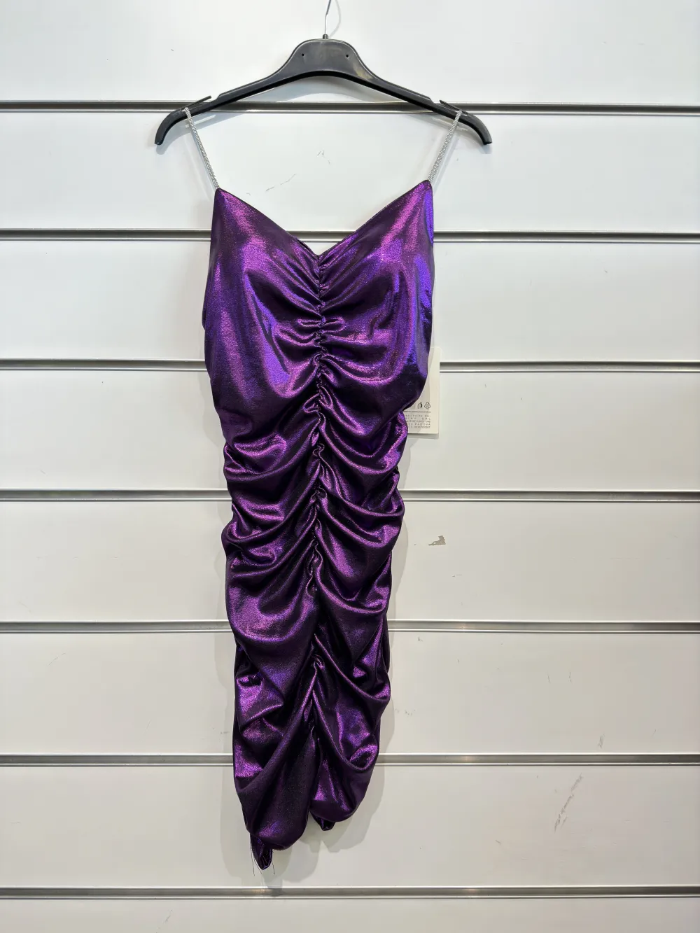 Šaty krátké společenské na ramínka dámské (S/M ONE SIZE) ITALSKÁ MÓDA IMPSH2432977