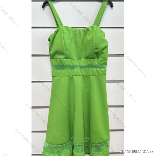 Women's Strapless Summer Dress (S/M ONE SIZE) ITALIAN FASHION IMPSH23V2796A zelená neon S / M