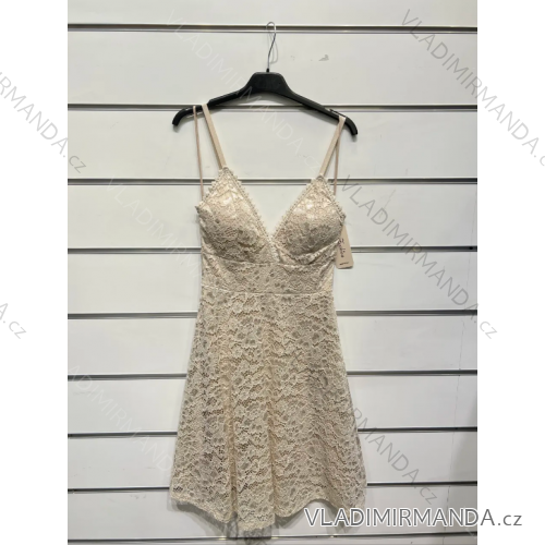 Women's Strapless Long Party Dress (S/M ONE SIZE) ITALIAN FASHION IMPSH2360055 beige S / M