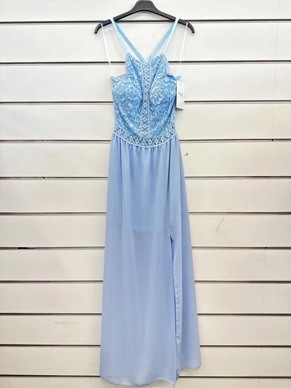 Women's Strapless Short Party Dress (S/M ONE SIZE) ITALIAN FASHION IMPSH23C662 Light blue S / M