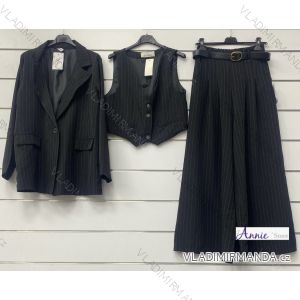 Souprava elegantní sako, vesta a kalhoty dámské (S-2XL) ITALSKÁ MÓDA IMWAD24006