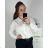 Košile elegantní dlouhý rukáv dámská (S-XL) ITALSKÁ MÓDA PMF24KIKA/DR -   bílá -   L
