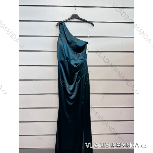 Women's Strapless Long Party Dress (S/M ONE SIZE) ITALIAN FASHION IMPSH2360055 dark green S / M