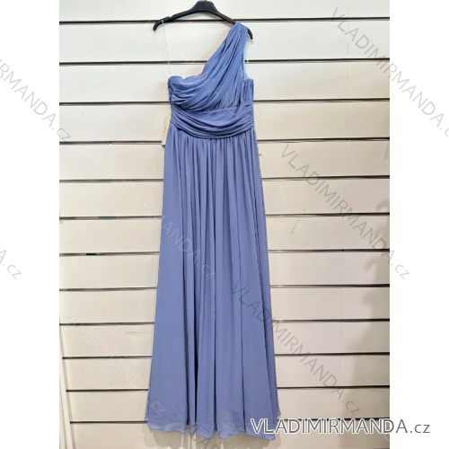 Women's Strapless Long Party Dress (S/M ONE SIZE) ITALIAN FASHION IMPSH2360055 Light blue S / M
