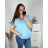 Tunika krátký rukáv s řetízkem dámská nadrozměr (XL/2XL/3XL ONE SIZE) ITALSKá MODA IM324KIKIA