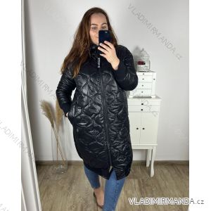 Bunda s kapucí dámská nadrozměr (2XL/3XL ONE SIZE) ITALSKÁ MÓDA IM423768/DR