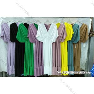 Šaty letní krátký rukáv dámské nadrozměr (3XL/4XL ONE SIZE) ITALSKÁ MÓDA IMWQ24097