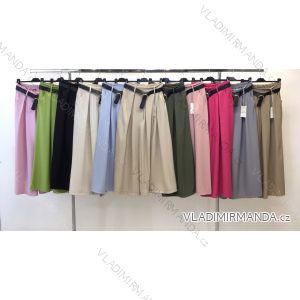 Kalhoty dlouhé s páskem dámské (S/M/L ONE SIZE) ITALSKÁ MÓDA IMWCP24120