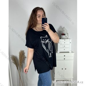 Tunika tričko krátký rukáv dámská (4XL/5XL/6XL ONE SIZE) MODA ITALY TML24NOVA-3/DR