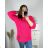 Strickkleid a-Pullover Extended Long Sleeve Damen Plus Size (XL / 2XL ONE SIZE) ITALIAN FASHION IM4212261