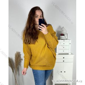 Damen-Pullover mit langen Ärmeln und Fledermausärmeln in Übergröße (3XL/4XL/5XL Einheitsgröße) ITALIAN FASHION IMC22747/DR