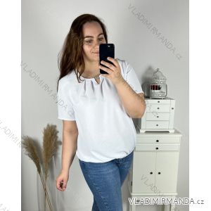 Tunika krátký rukáv dámská nadrozměr (M-3XL POLSKÁ MODA PME24LILIE/DR