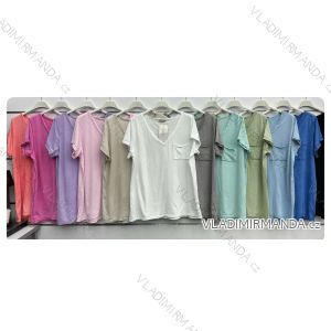 Women's Long Sleeve Hoodie Dress (S / M ONE SIZE) ITALIAN FASHION IMWA216095