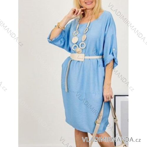 Women's Long Sleeve Hoodie Dress (S / M ONE SIZE) ITALIAN FASHION IMWA216095