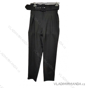 Kalhoty dlouhé s páskem dámské (S-XL) ITALSKÁ MÓDA DDS24A316N/DUR