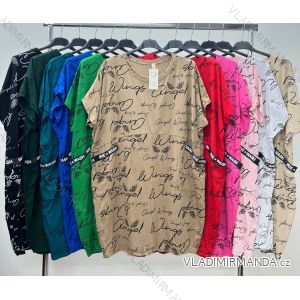 Šaty volnočasové krátký rukáv dámské nadrozměr (3XL/4XL/5XL ONE SIZE) ITALSKá MóDA IM424171