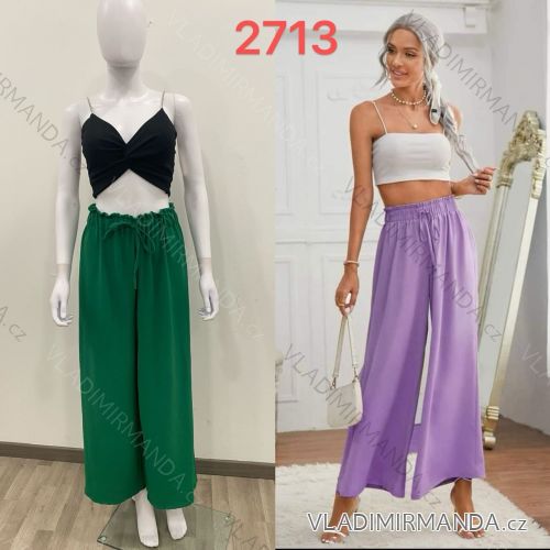 Nohavice dlhé letné dámske (S/M ONE SIZE) TALIANSKA MODA IM424177