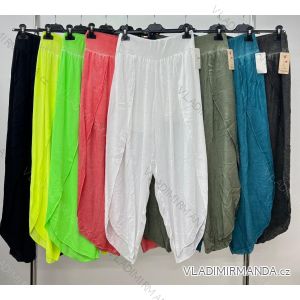 Kalhoty dlouhé letní dámské (S/M/L/XL ONE SIZE) ITALSKá MODA IM424182