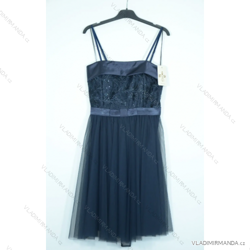 Trägerloses langes Partykleid für Damen (Einheitsgröße S/M) ITALIAN FASHION IMPSH2360055 dunkelblau S / M