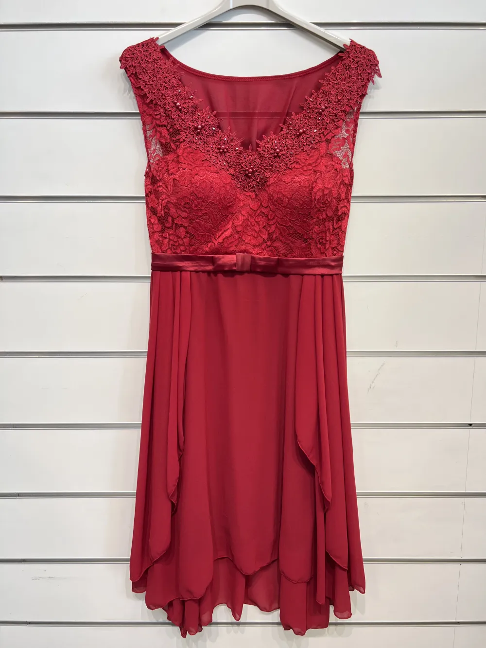 Šaty společenské elegantní bez rukávu dámské nadrozměr (L/XL/2XL ONE SIZE) ITALSKÁ MÓDA IMPSH24X19051C červená L-2XL