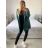 Women's Long Sleeve Alpaca Coat (S/M/L ONE SIZE) ITALIAN FASHION IMWCW23010 M / L Green