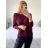 Schmaler Langarmpullover für Damen (S/M EINHEITSGRÖSSE) ITALIAN FASHION IMM22NM1236/DU neonpink